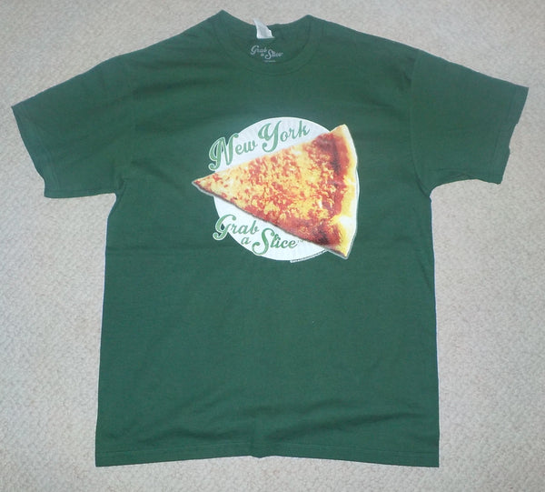 New York Grab A Slice® Short Sleeve Sport Green T & Two 4 Song CDs Stimulus Package! Large & XL
