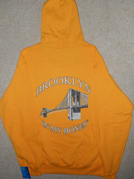 Brooklyn In My Bones® Hoodie Sunshine Yellow Gold. Champion, & Two 4 Song CDs Relief Package